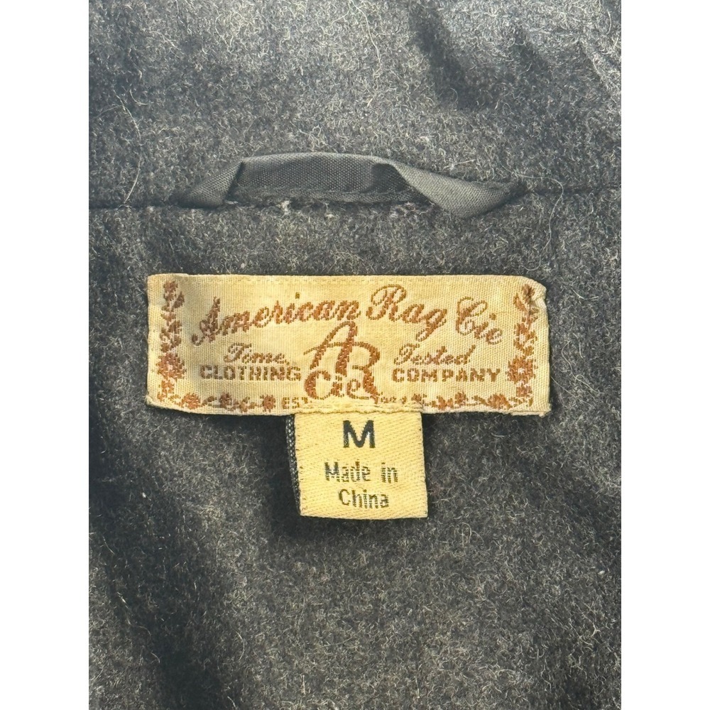 American Rag Co vtg Womens Double Breasted Peacoat Gray Wool Blend Size Medium - Picture 7 of 10